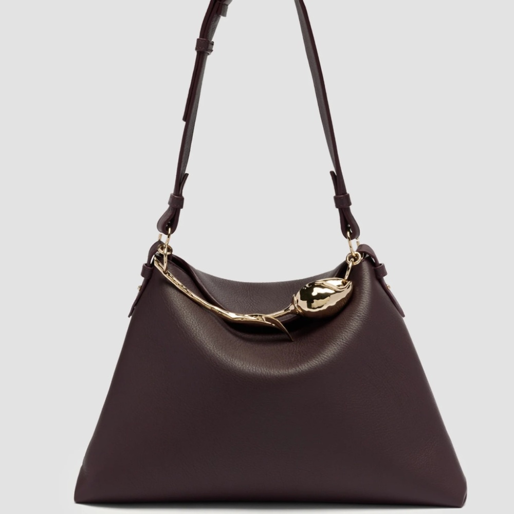 ERDEM 'Large Bloom' Bag in Malbec Grain Leather - MSRP $2995 - NWT - SAVE $1000 - Picture 7 of 10